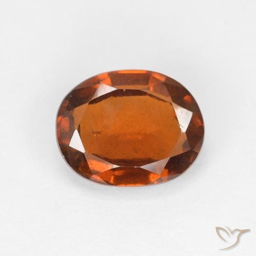 1.59ct 자연스러운 딥 오렌지 헤소나이트 가넷, 타원형, VS