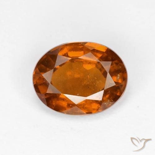 2.05ct 자연스러운 Medium Dark-Orange 헤소나이트 가넷, 타원형, VS-SI