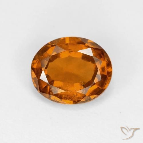 1.57ct 자연스러운 노란 오렌지 헤소나이트 가넷, 타원형, VS-SI