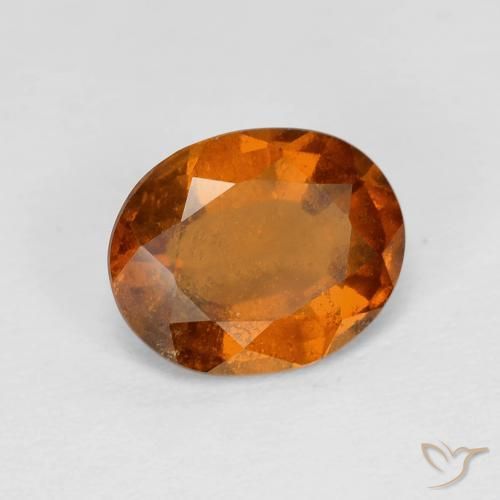 2.35캐럿 천연 Medium Dark-Orange 헤소나이트 가넷, 타원형, VS