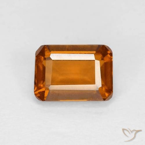 1.38ct 자연스러운 노란 오렌지 헤소나이트 가넷, 에메랄드 컷, VVS-VS