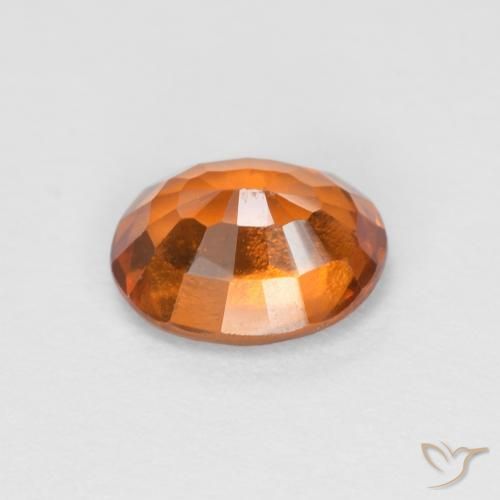 1.34캐럿 천연 Medium Dark-Orange 헤소나이트 가넷, 타원형, VS