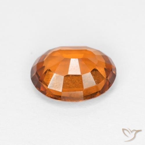 1.57캐럿 천연 Medium Dark-Orange 헤소나이트 가넷, 타원형, VS