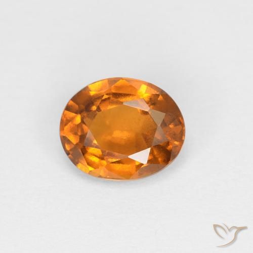0.94ct 자연스러운 갈색 오렌지 헤소나이트 가넷, 타원형, VS