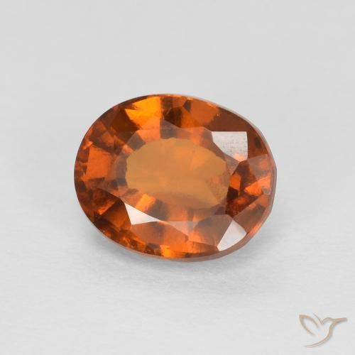 1.61캐럿 천연 Medium Dark-Orange 헤소나이트 가넷, 타원형, VVS-VS