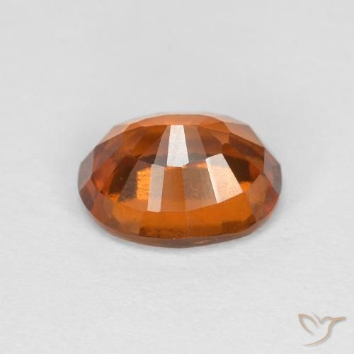 1.61캐럿 천연 Medium Dark-Orange 헤소나이트 가넷, 타원형, VVS-VS