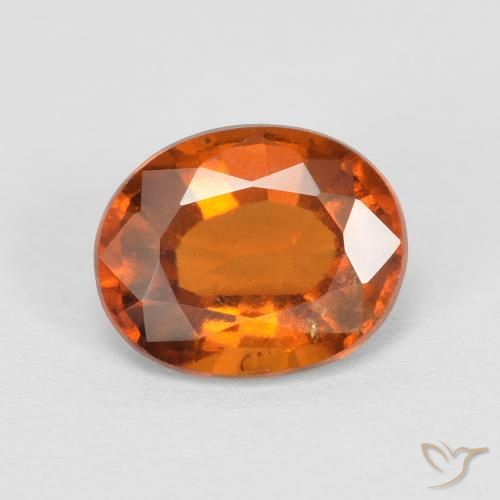 2.01ct 자연스러운 Medium Dark-Orange 헤소나이트 가넷, 타원형, VS