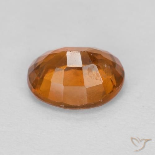 1.26캐럿 천연 Medium Dark-Orange 헤소나이트 가넷, 타원형, VS