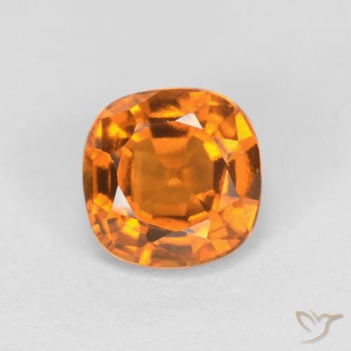 1.40ct 자연스러운 살구 오렌지 헤소나이트 가넷, 방석, VVS-VS