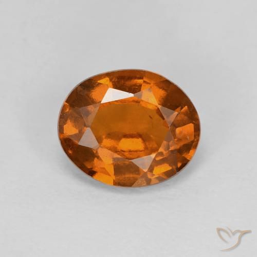 1.88ct 자연스러운 Medium Dark-Orange 헤소나이트 가넷, 타원형, VVS-VS