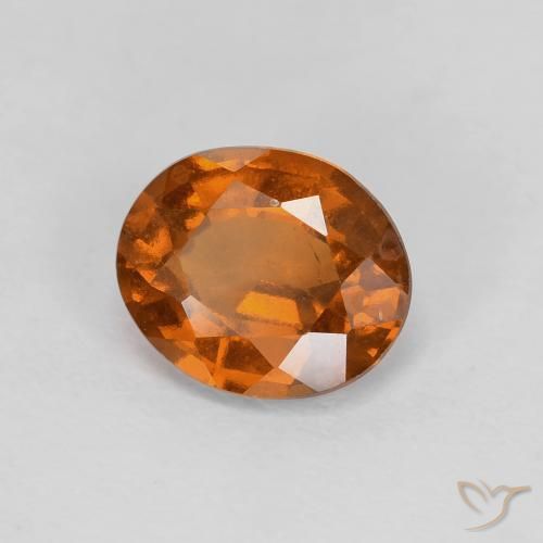 1.88캐럿 천연 Medium Dark-Orange 헤소나이트 가넷, 타원형, VVS-VS