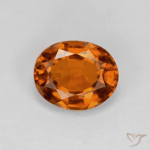 2.01ct 자연스러운 Medium Dark-Orange 헤소나이트 가넷, 타원형, VVS-VS