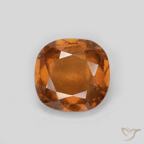 1.12ct 자연스러운 Medium Dark-Orange 헤소나이트 가넷, 방석, VS