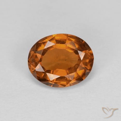 1.16ct 자연스러운 딥 오렌지 헤소나이트 가넷, 타원형, VS