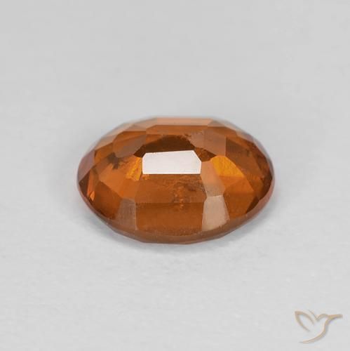 1.21캐럿 천연 Medium Dark-Orange 헤소나이트 가넷, 타원형, VS