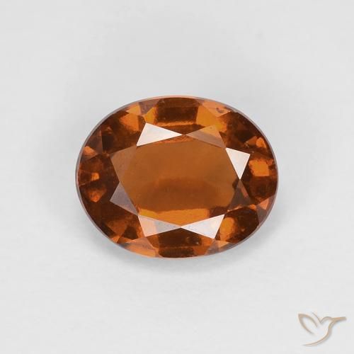 1.56ct 자연스러운 딥 오렌지 헤소나이트 가넷, 타원형, VS