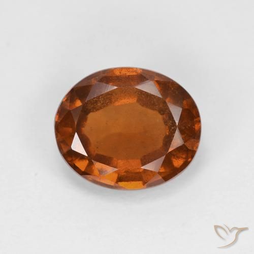 1.74ct 자연스러운 딥 오렌지 헤소나이트 가넷, 타원형, VS