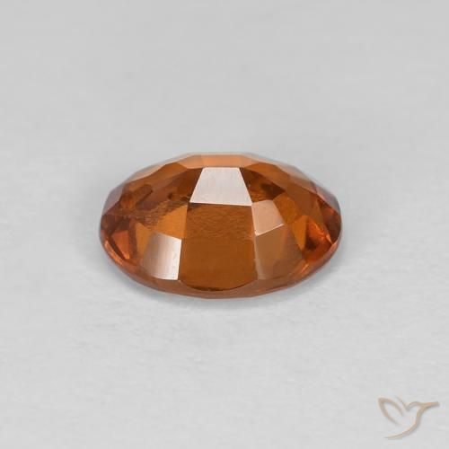 1.19캐럿 천연 Medium Dark-Orange 헤소나이트 가넷, 타원형, VS