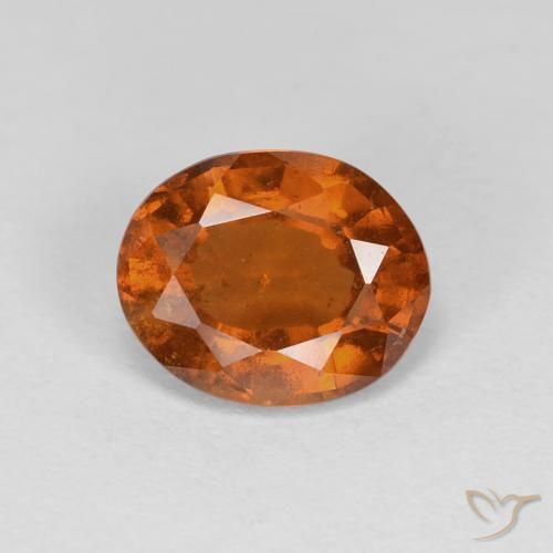 1.83ct 자연스러운 딥 오렌지 헤소나이트 가넷, 타원형, VS