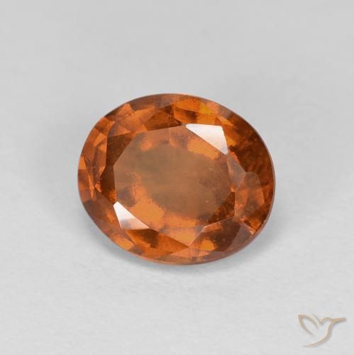 1.97캐럿 천연 Medium Dark-Orange 헤소나이트 가넷, 타원형, VS