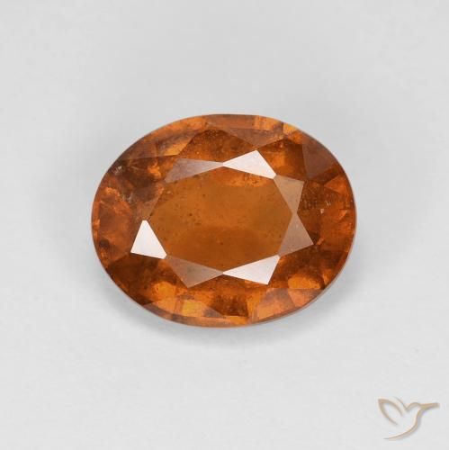 2.54ct 자연스러운 붉은 오렌지 헤소나이트 가넷, 타원형, VS