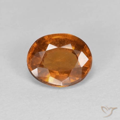 1.26ct 자연스러운 붉은 오렌지 헤소나이트 가넷, 타원형, VS