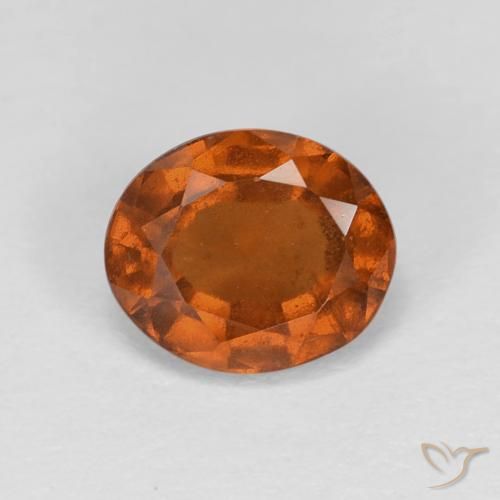 1.85ct 자연스러운 딥 오렌지 헤소나이트 가넷, 타원형, VS