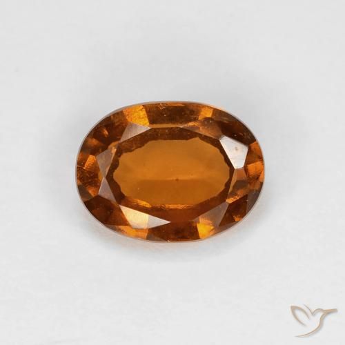 1.21ct 자연스러운 Medium Dark-Orange 헤소나이트 가넷, 타원형, VS