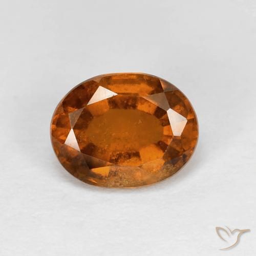 1.79캐럿 천연 Medium Dark-Orange 헤소나이트 가넷, 타원형, VS
