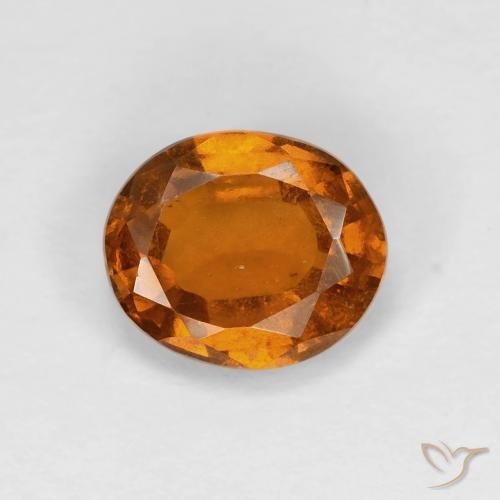1.59ct 자연스러운 딥 오렌지 헤소나이트 가넷, 타원형, VS