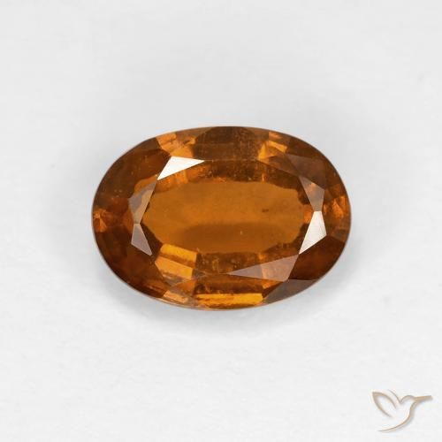 1.66ct 자연스러운 미디엄 오렌지 헤소나이트 가넷, 타원형, VS