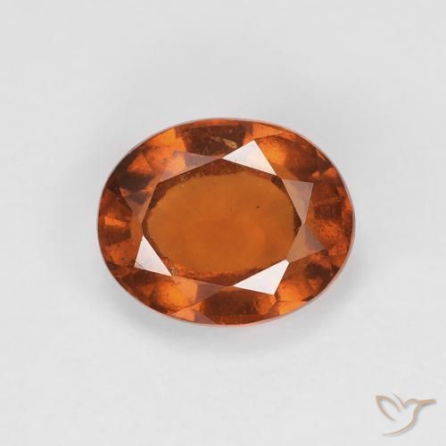 2.28ct 자연스러운 Medium Dark-Orange 헤소나이트 가넷, 타원형, VVS-VS