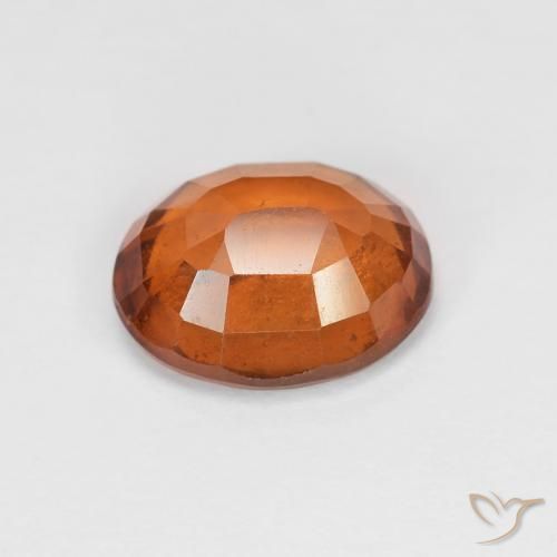 2.28캐럿 천연 Medium Dark-Orange 헤소나이트 가넷, 타원형, VVS-VS