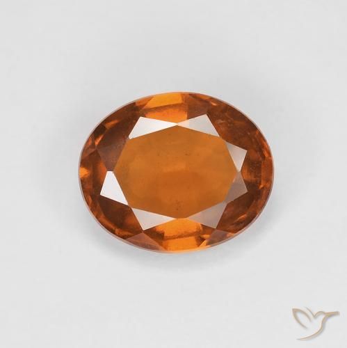 1.81ct 자연스러운 딥 오렌지 헤소나이트 가넷, 타원형, VVS-VS