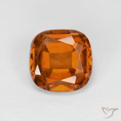 1.17ct 자연스러운 딥 오렌지 헤소나이트 가넷, 방석, VS