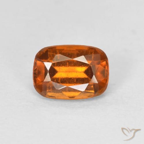 1.28ct 자연스러운 미디엄 오렌지 헤소나이트 가넷, 방석, VS