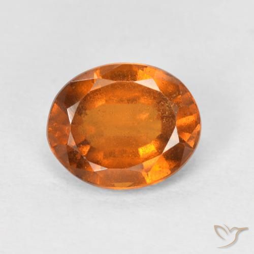 1.72ct 자연스러운 딥 오렌지 헤소나이트 가넷, 타원형, VS