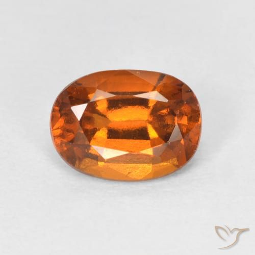 1.52ct 자연스러운 미디엄 오렌지 헤소나이트 가넷, 타원형, VS