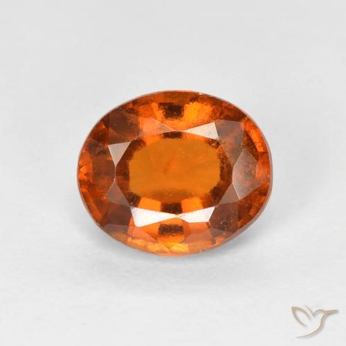 1.41ct 자연스러운 미디엄 오렌지 헤소나이트 가넷, 타원형, VS