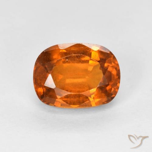 2.03ct 자연스러운 딥 오렌지 헤소나이트 가넷, 방석, VS