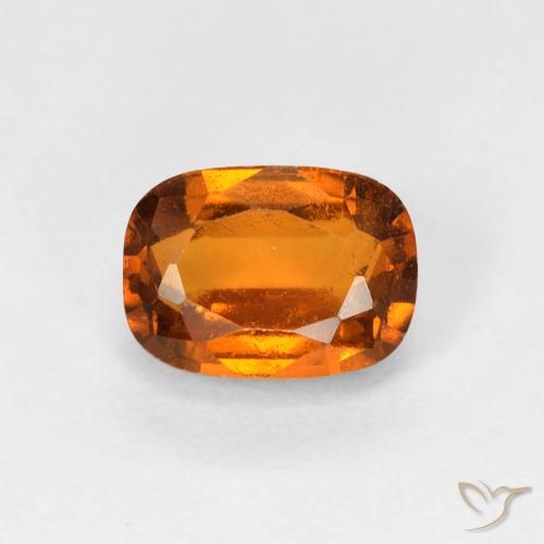 1.37ct 자연스러운 딥 오렌지 헤소나이트 가넷, 방석, VS