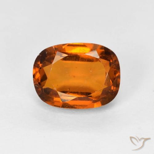2.08ct 자연스러운 딥 오렌지 헤소나이트 가넷, 방석, VS
