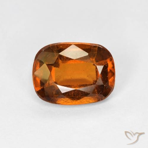 1.58ct 자연스러운 미디엄 오렌지 헤소나이트 가넷, 방석, VS