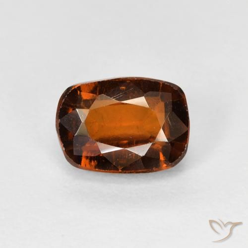 1.49ct 자연스러운 Deep Orange - Brown 헤소나이트 가넷, 방석, VS