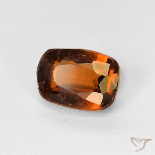 1.49캐럿 천연 Deep Orange - Brown 헤소나이트 가넷, 방석, VS