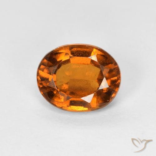 1.22ct 자연스러운 다크 오렌지 헤소나이트 가넷, 타원형, VVS-VS