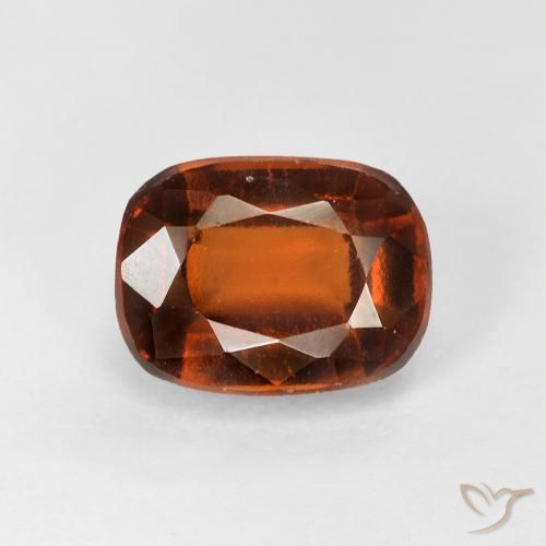 2.33ct 자연스러운 앰버 오렌지 헤소나이트 가넷, 방석, VVS-VS