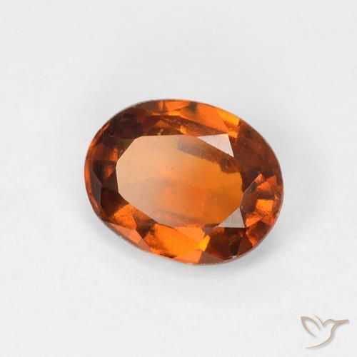 1.16캐럿 천연 Medium Dark-Orange 헤소나이트 가넷, 타원형, VS