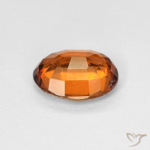 1.16캐럿 천연 Medium Dark-Orange 헤소나이트 가넷, 타원형, VS