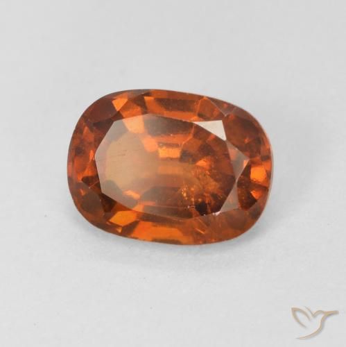 1.64ct 자연스러운 붉은 오렌지 헤소나이트 가넷, 타원형, VS-SI